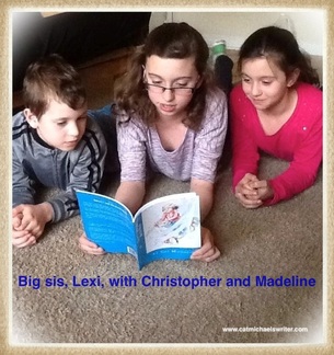 three siblings read Sweet T and the North Wind
