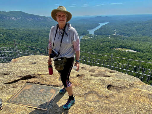 Join this city girl hiking up to a 404 foot waterfall and 5.5K Blue Ridge mountaintop ~ catmichaelswriter.com