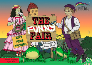 The Funny Fair: drawing from The Flitlits by Eiry Rees Thomas