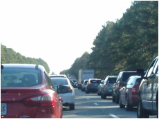 Picture: Two lanes backed up traffic on interstate for miles @ http://www.catmichaelswriter.com/cats-corner-blogging-about-books-writing-and-more/six-simple-ways-to-keep-on-the-write-track