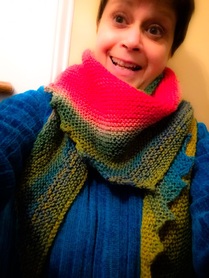 Picture: Cat Michaels wearing the first shawl she knit. http://www.catmichaelswriter.com/cats-corner-blogging-about-books-writing-and-more/six-simple-ways-to-keep-on-the-write-track It needn't be flawless; just your best effort. Cat Michaels, writer